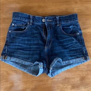 Blue denim short